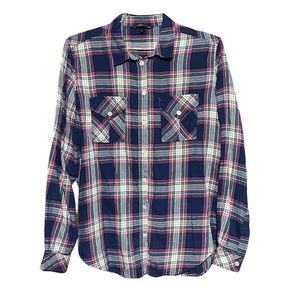 Victoria's Secret Woman's Button Down Flannel Casual Shirt Size Medium